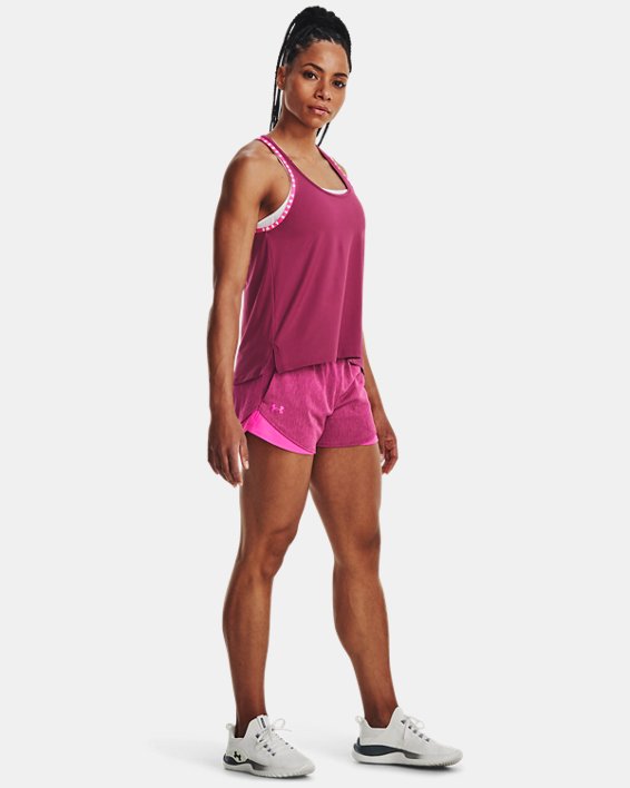 Women's UA Play Up 3.0 Twist Shorts, Purple, pdpMainDesktop image number 2